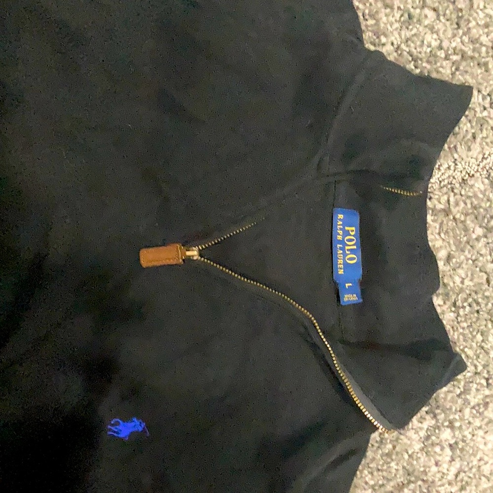 Polo Ralph Lauren men’s large black 1/2 zip Sweater